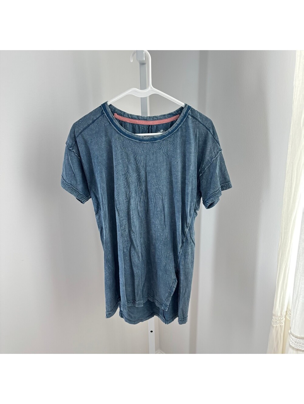 Anthropologie Pilcro EUC Women's Blue 100% Cotton Short Sleeve Tee Size XS